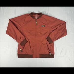 LL BEAN Men's 3-Season Bomber Jacket Fleece Lined Burnt Orange Style 515868 Lrg